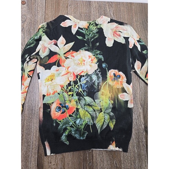 TED BAKER London Women's US 4 Crew Neck Pullover Sweater Floral Cotton - Picture 9 of 9